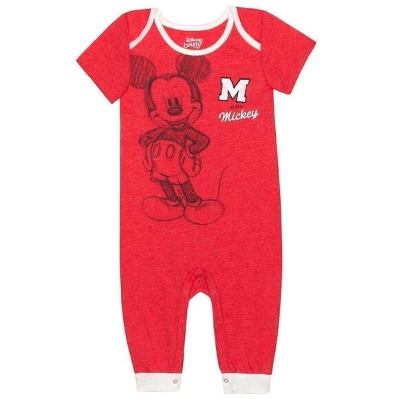 DISNEY MICKEY INFANT Super Soft Hacci Knit Romper 3-pack Set - Picture 2 of 8